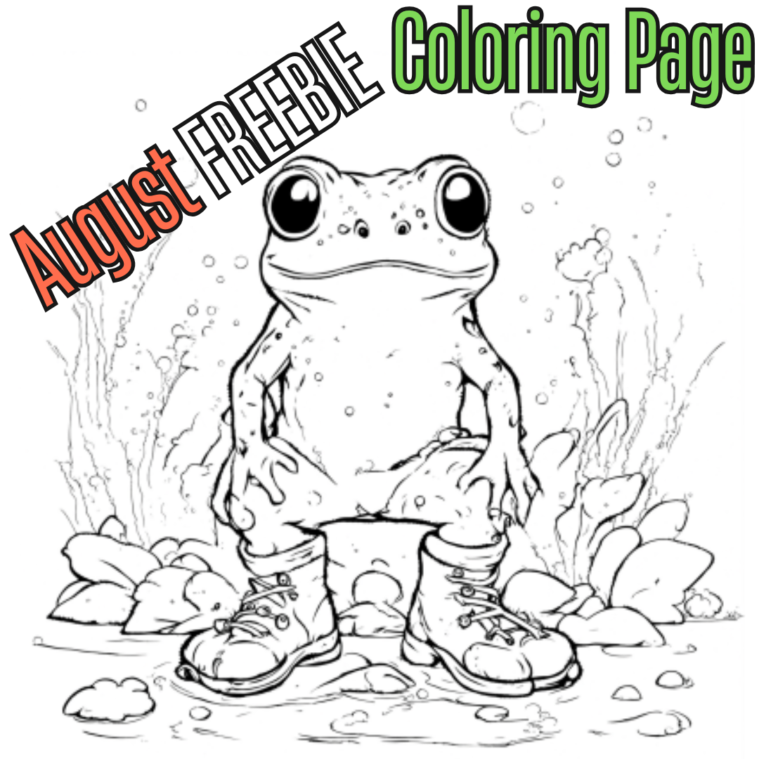 August Freebie Coloring Page