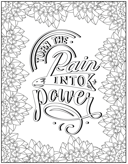 Advanced Inspirational Quote Coloring Pages