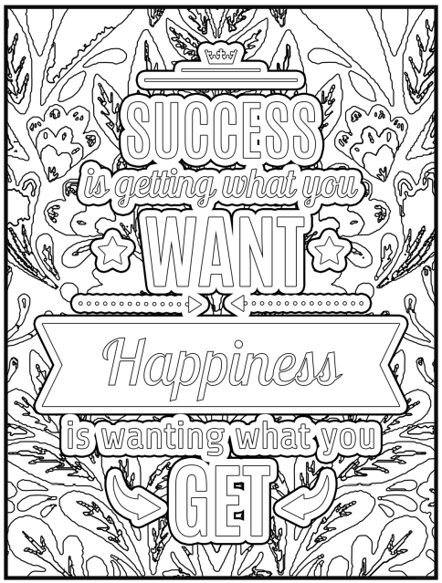 Motivational Quote Coloring Pages