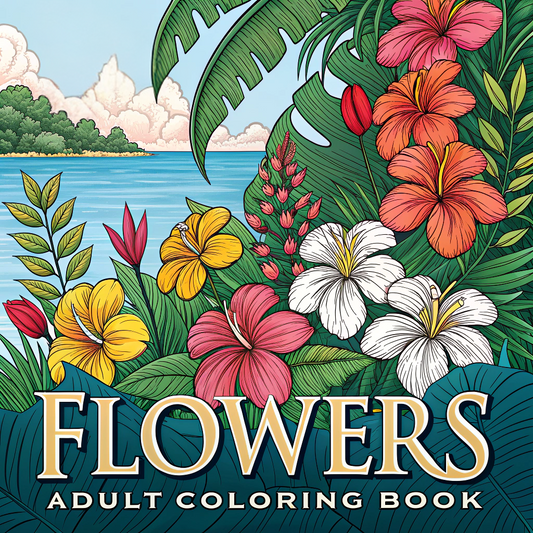 Flower Coloring Book
